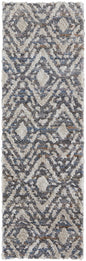 5' X 8' Ivory Gray And Taupe Geometric Power Loom Stain Resistant Area Rug