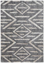 8' X 10' Gray and Ivory Geometric Power Loom Area Rug