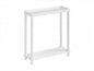Set Of Two 24" White Wood Rectangular End Tables With Shelf
