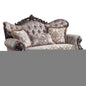 70" Pink And Brown Loveseat and Toss Pillows