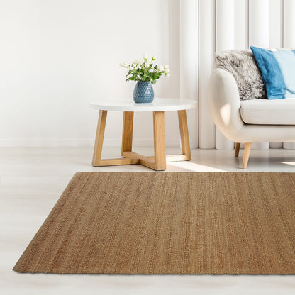 5' X 8' Green Abstract Hand Woven Non Skid Area Rug