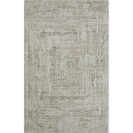 2' X 3' Beige Abstract Distressed Area Rug