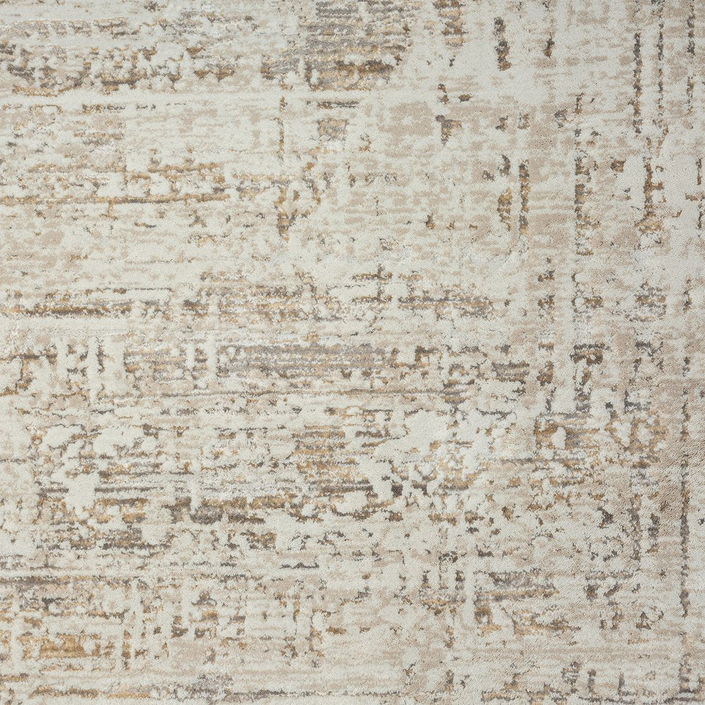 2' X 3' Beige Abstract Distressed Area Rug
