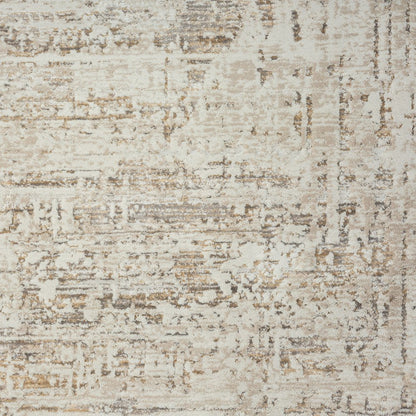 2' X 3' Beige Abstract Distressed Area Rug