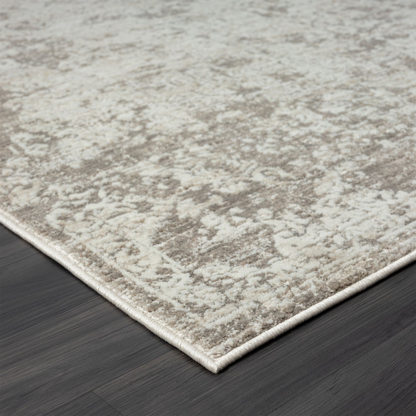 2' X 3' Gray Abstract Distressed Area Rug