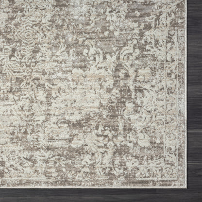 2' X 3' Gray Abstract Distressed Area Rug