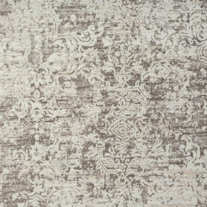 2' X 3' Gray Abstract Distressed Area Rug