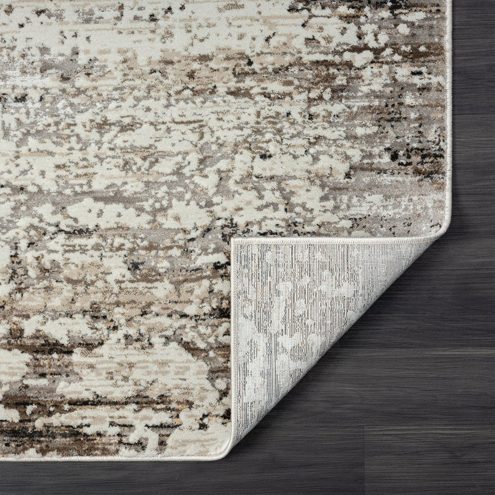 2' X 3' Beige Abstract Distressed Area Rug