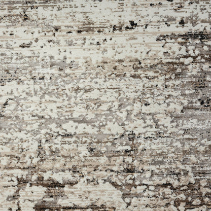 2' X 3' Beige Abstract Distressed Area Rug