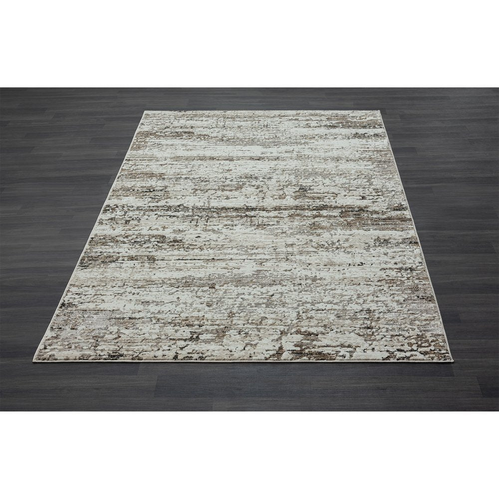 2' X 3' Beige Abstract Distressed Area Rug