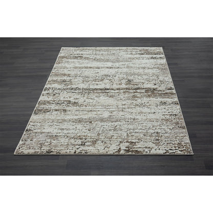 2' X 3' Beige Abstract Distressed Area Rug