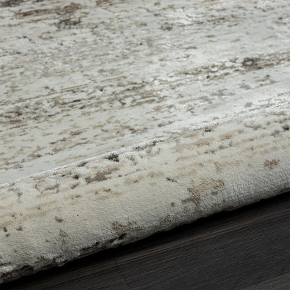 2' X 3' Beige Abstract Distressed Area Rug