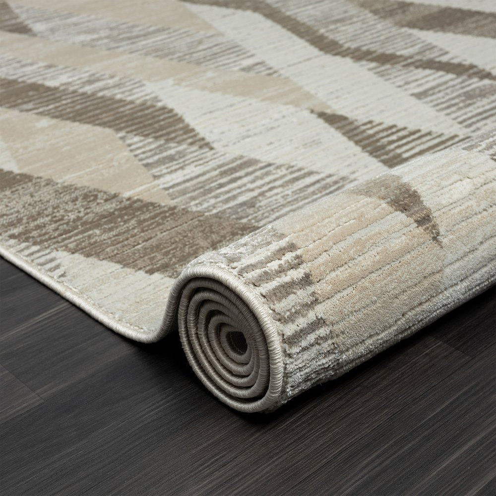 2' X 3' Gray Geometric Area Rug
