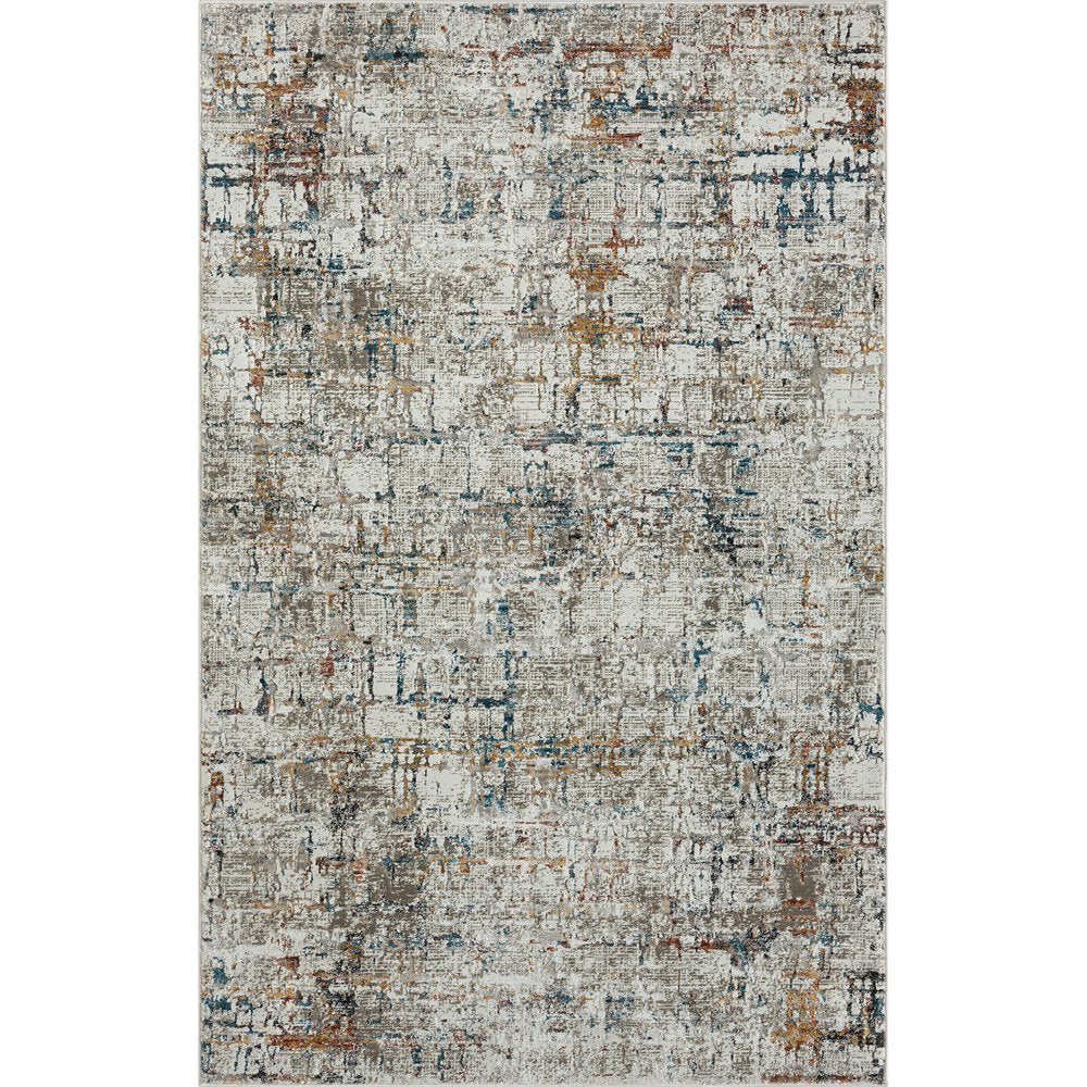 2' X 3' Gray Abstract Distressed Area Rug