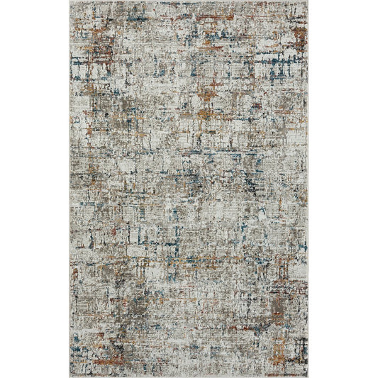 2' X 3' Gray Abstract Distressed Area Rug