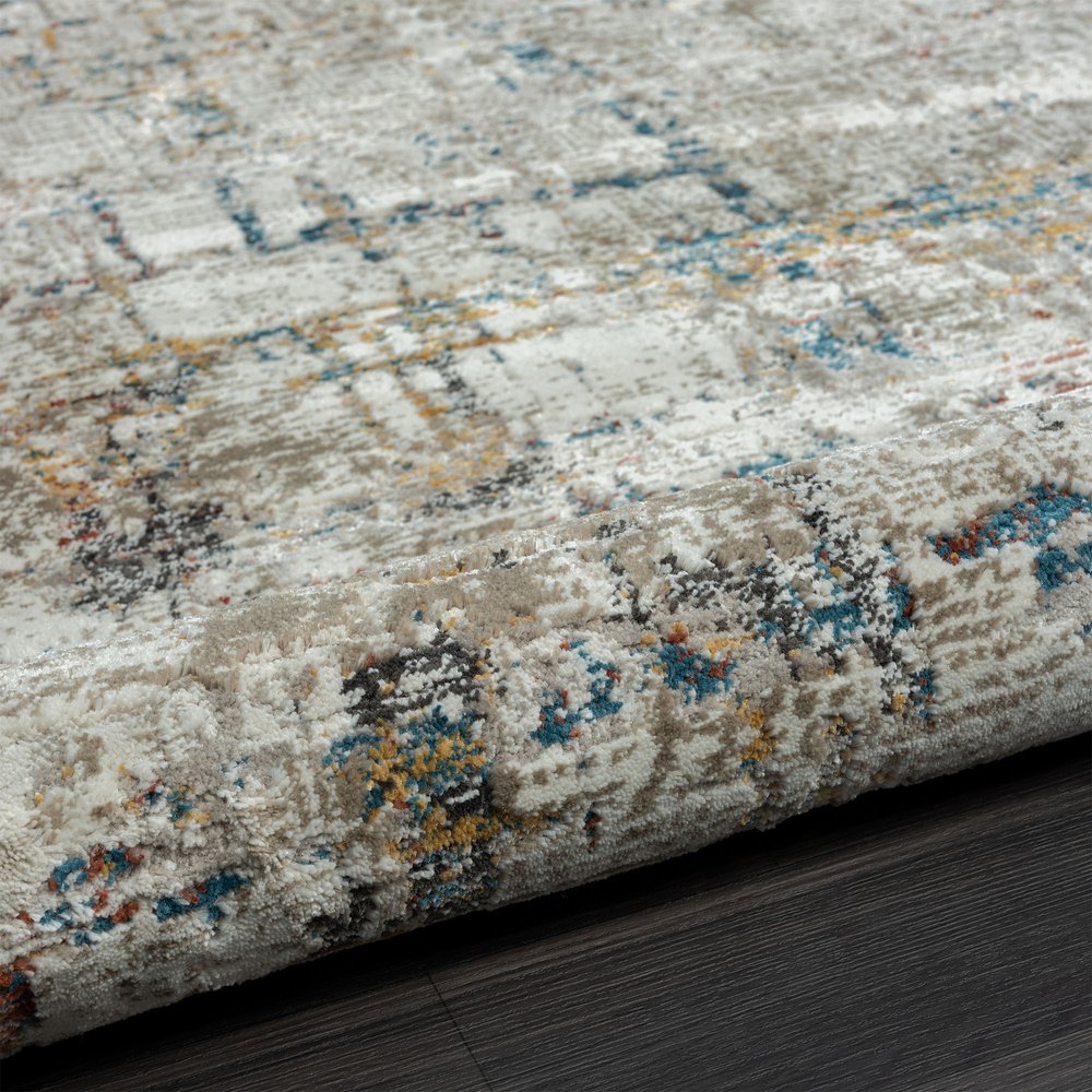 2' X 3' Gray Abstract Distressed Area Rug