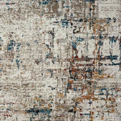 2' X 3' Gray Abstract Distressed Area Rug