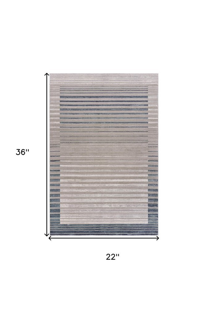 2' X 3' Cream Abstract Area Rug