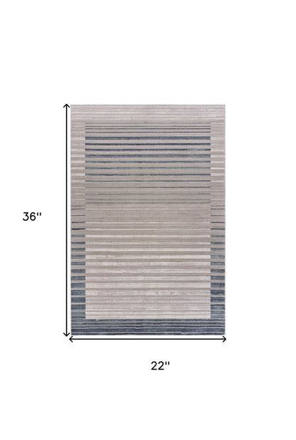 2' X 3' Cream Abstract Area Rug