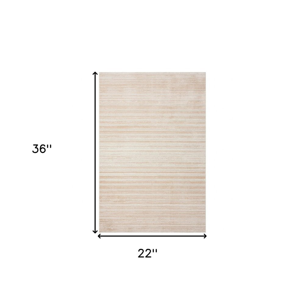 2' X 3' Beige Abstract Distressed Area Rug