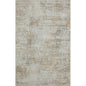 2' X 3' Gray Damask Distressed Area Rug