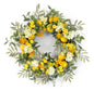 28" Green White And Yellow Summer Lemon Artificial Wreath