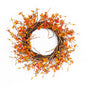 25" Orange Red Artificial Fall Twig Wreath