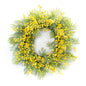 27" Green And Yellow Fern Artificial Wreath