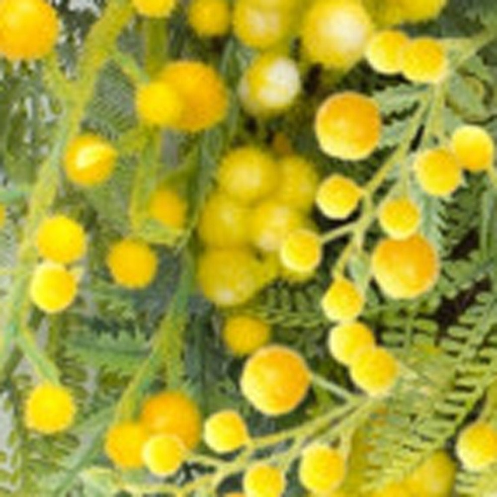 27" Green And Yellow Fern Artificial Wreath