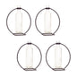 Set of Four Gray Round Metal Wall Vase