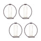 Set of Four Gray Round Metal Wall Vase