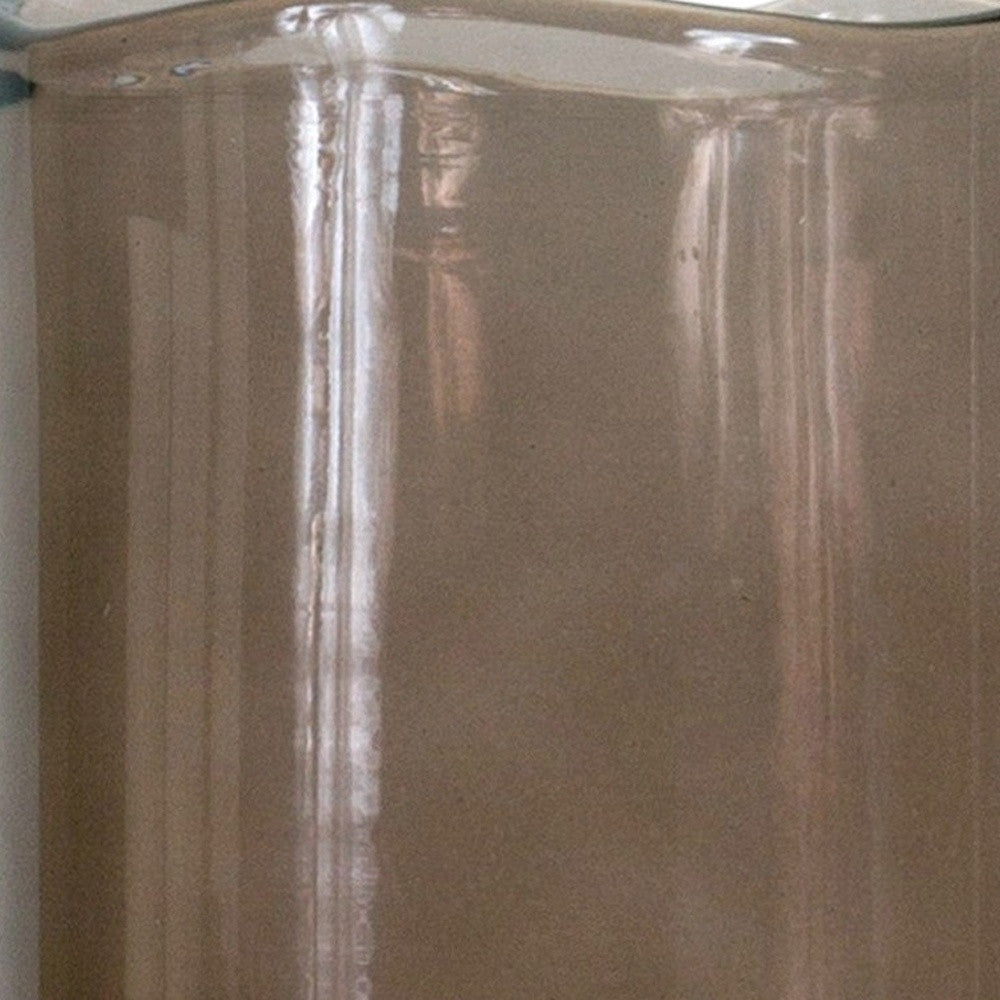 8" Brown Cylinder Glass Table Vase