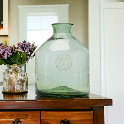 7" Green Glass Novelty Table Vase