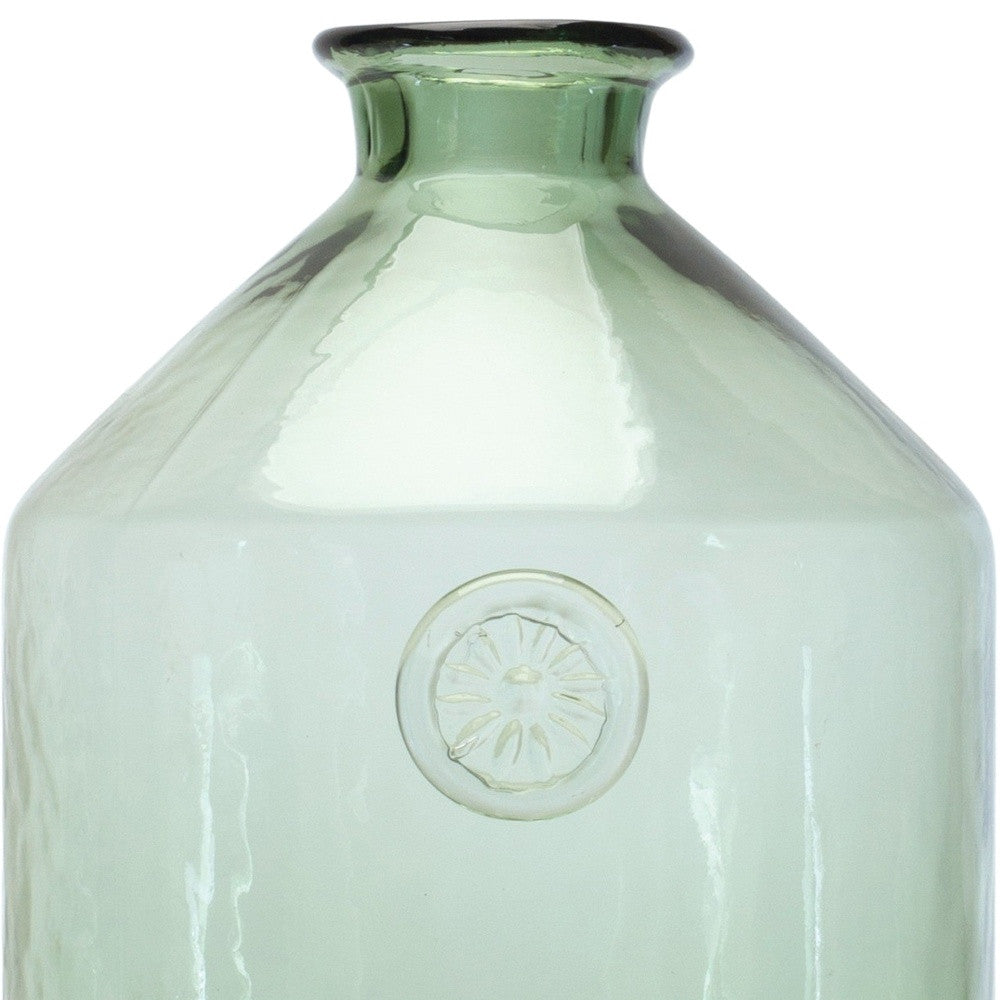 9" Sage Green Cylinder Glass Table Vase