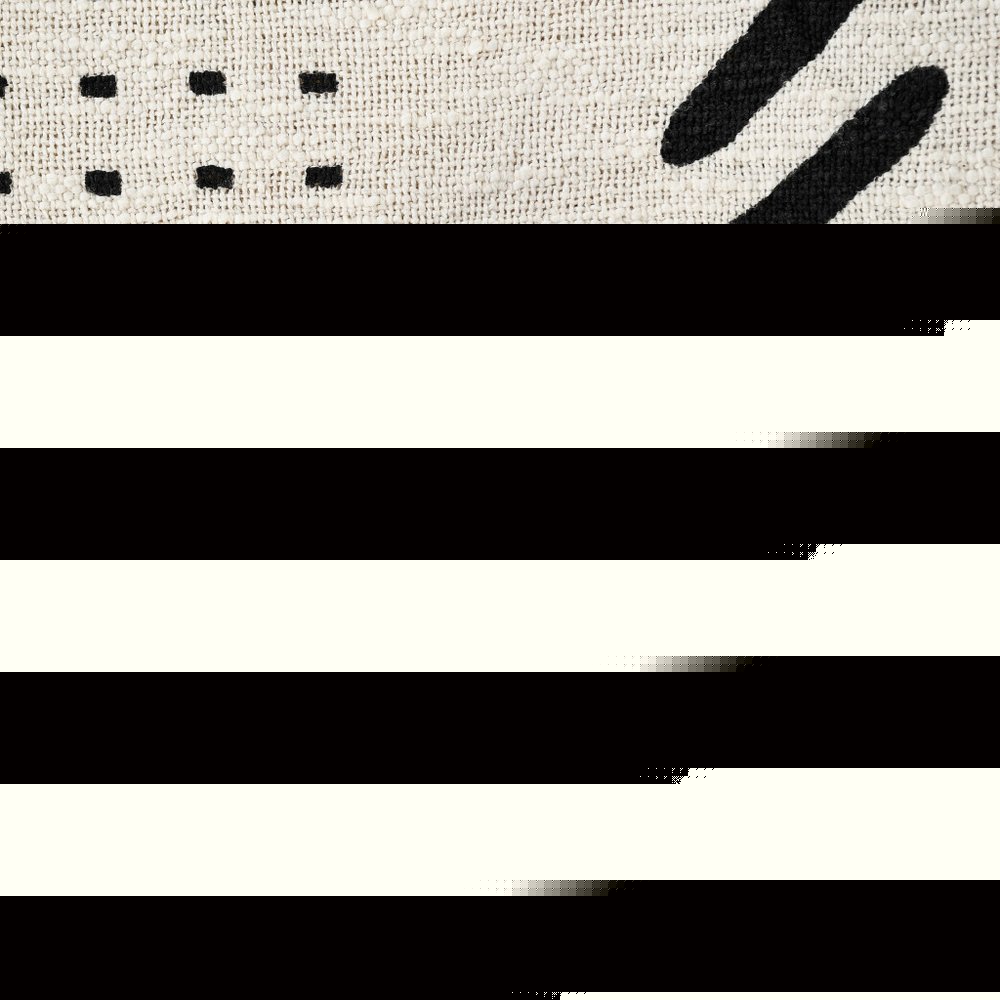 60" X 50" Black and White Woven Cotton Striped Throw Blanket with Tassels