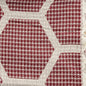 60" X 50" Red Woven Cotton Geometric Throw Blanket with Fringe