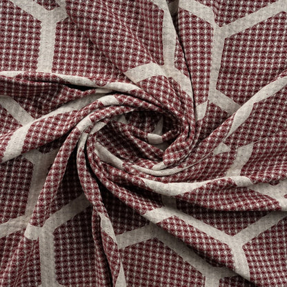 60" X 50" Yellow Woven Cotton Geometric Throw Blanket with Fringe