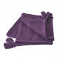 50" X 60" Purple Woven Cotton Throw Blanket with Tassels