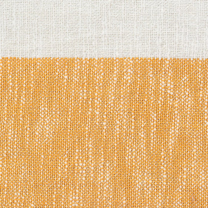50" X 60" Yellow Woven Cotton Striped Throw Blanket with Tassels