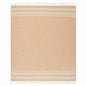 50" X 60" Orange Woven Cotton Striped Throw Blanket with Fringe