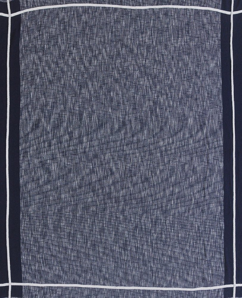 Blue Woven Cotton Geometric Throw