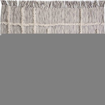 60" X 50" Gray Woven Cotton Striped Throw Blanket with Fringe