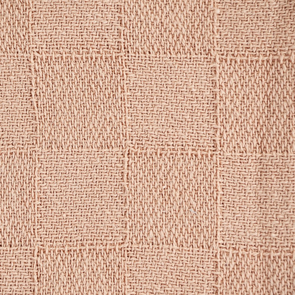 50" X 60" Orange Woven Cotton Throw Blanket with Fringe