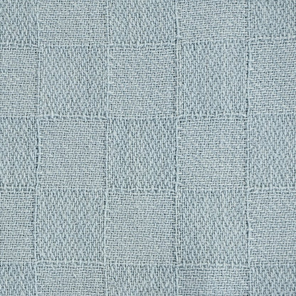 50" X 60" Blue Woven Cotton Throw Blanket with Fringe