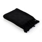 50" x 60" Black Woven Cotton Throw Blanket with Fringe