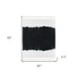 50" X 60" Black and White Woven Cotton Ombre Throw Blanket with Fringe