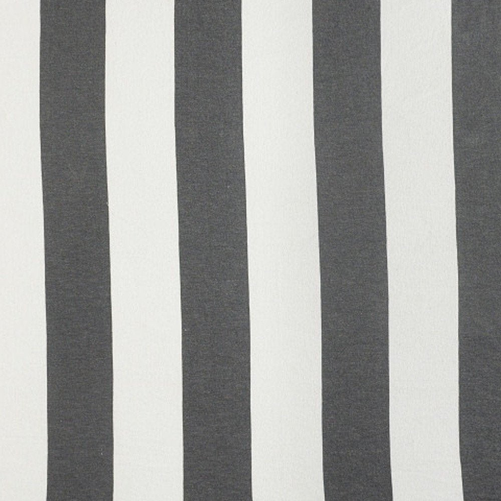 50" X 60" Gray and White Woven Cotton Striped Throw Blanket with Tassels