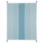 50" X 60" Blue Woven Cotton Striped Throw Blanket with Tassels