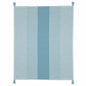 50" X 60" Blue Woven Cotton Striped Throw Blanket with Tassels