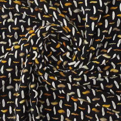 50" X 60" Black And Gold Geometric Cotton Woven Throw Blanket with Tassels